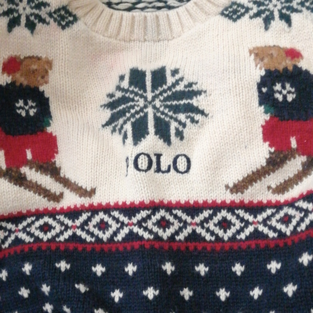 Polo Ralph Lauren Vintage Bear Skiing Sweater - Picture 3 of 6
